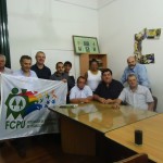 Directivos festejando en la sede